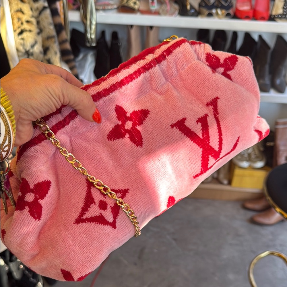 Louis Vuitton Pink and Red Upcycled Bag